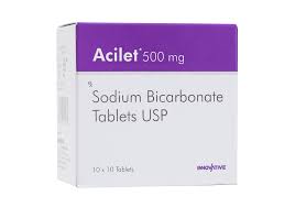 Sodium Bicarbonet 500mg Tablet Acilet