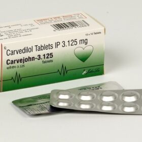 Carvejohn 3.125mg Tablet Carvedilol