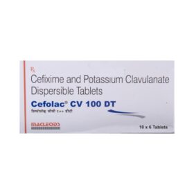 Cefixime+Clavulanic Acid 100mg/62.5mg Cefolac-CV100 DT Tablet