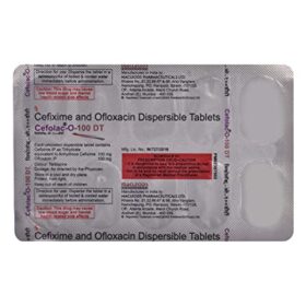 Cefixime+Ofloxacin 100mg+100mg Cefolac-O-100 DT Tablet