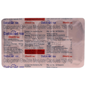 Dabiclot 150mg Capsule Dabigatran