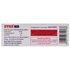 Etoricoxib+Thiocolchicosidein 60mg+4mg Etos MR Tablet