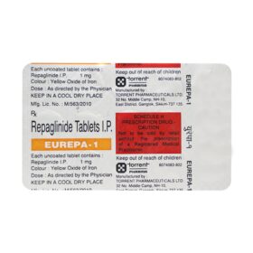 Repaglinide 1mg Tablet Eurepa