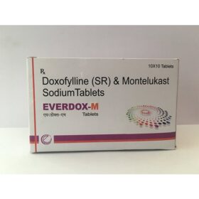 Doxofylline+Montelukast 400mg/10mg Everdox-M Tablet