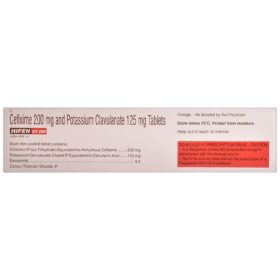Cefixime+Clavulanic Acid 200mg/125mg Hifen-CV200 Tablet