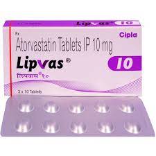 Lipvas 10mg Tablet Atorvastatin