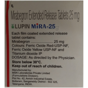 Mirabegron 25mg Tablet Lupin Mira