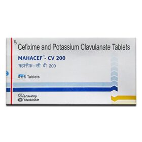 Cefixime+Clavulanic Acid 200mg/125mg Mahacef-CV200 Tablet