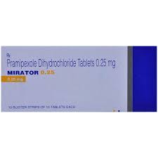 Mirator 0.25mg Tablet Pramipexole