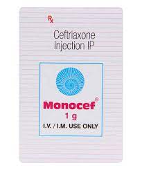 Ceftriaxone 1000mg Injection Monocef