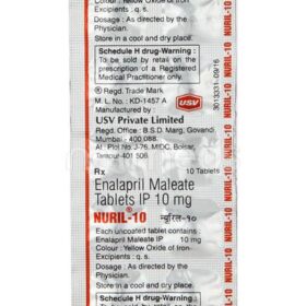 Enalapril 10mg Tablet Nuril