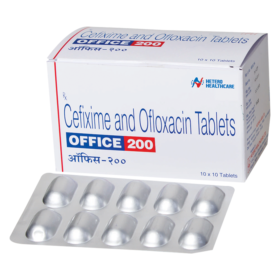 Cefixime+Ofloxacin 200mg+200mg Office200 Tablet