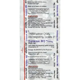 Ondansetron 4mg Tablet Ondamac MD