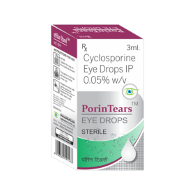 Cyclosporine 0.05% Eye drop Porin Tears