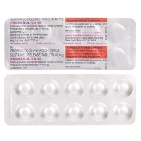 Propanolol 40mg Tablet Provanol SR