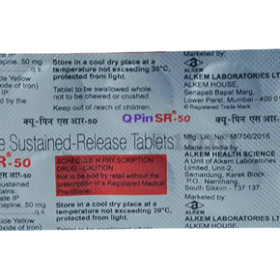 Q Pin  50mg Tablet Quetiapine