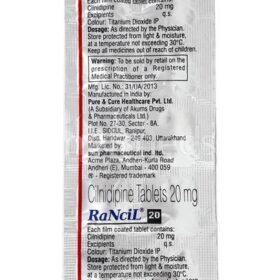 Cilnidipine 20mg Tablet Rancil