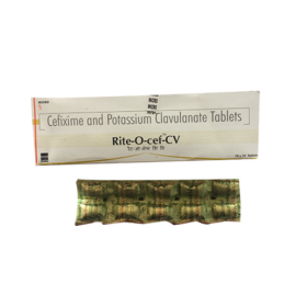 Cefixime+Clavulanic Acid 200mg/125mg Rita-O-Cef-CV Tablet