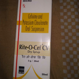 Cefixime+Clavulanic Acid 30ml Rita-O-Cef-CV Dry Syrup