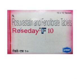 Fenofibrate+Rosuvastatin 160mg+10mg Roseday-F 10 Tablet