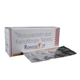 Fenofibrate+Rosuvastatin 160mg+20mg Rosuvas-F 20 Tablet