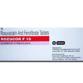 Fenofibrate+Rosuvastatin 160mg+10mg Rozucor-F 10 Tablet