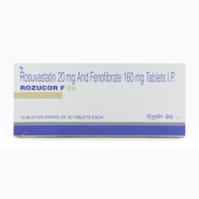 Fenofibrate+Rosuvastatin 160mg+20mg Rozucor-F 20 Tablet