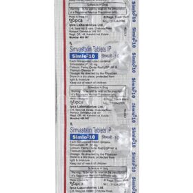 Simlo 10mg Tablet Simvastatin