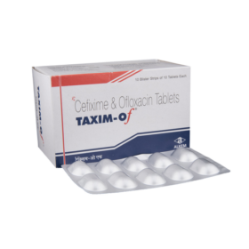 Cefixime+Ofloxacin 200mg+200mg Taxim-Of Tablet