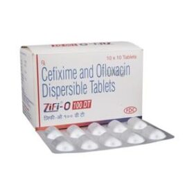 Cefixime+Ofloxacin 100mg+100mg Zifi-O 100DT Tablet