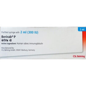 RABIES IMMUGLOBULIN BERIRAB-P 300 I.U. INJECTION