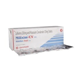 Cefixime+Clavulanic Acid 200mg/125mg Milixim-CV200 Tablet
