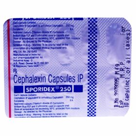 Cefalexin 250mg Sporidex Capsule